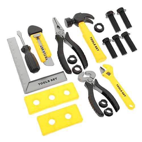 Mikinona Werkzeugkasten DIY Schraubendreher Schraubenschlüssel Lernspielzeug für Hand Auge Koordination Kreatives Technik für Jungen und Mädchen von Mikinona