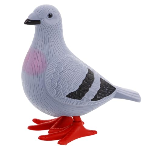 Mikinona Wind up Taubenspielzeug mit Energieeffizientem Mechanismus Realistischem Hüpfen Niedlichem Design Tragbar für Straßenverkäufer Graue Uhrwerkfigur als Partygeschenk und Dekoration von Mikinona