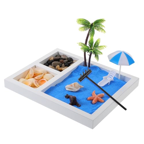 Mikinona Zen Sand Beach Miniatur Japandi Stil Sandkasten Dekoration Tisch Meerlandschaft Ornament Natürliche Zen Garten Deko für Schreibtisch Beruhigende Sandlandschaft für Mikinona Zen Sand Beach Miniatur Japandi Stil Sandkasten Dekoration Tisch Meerlandschaft Ornament Natürliche Zen Garten Deko für Schreibtisch Beruhigende Sandlandschaft für von Mikinona