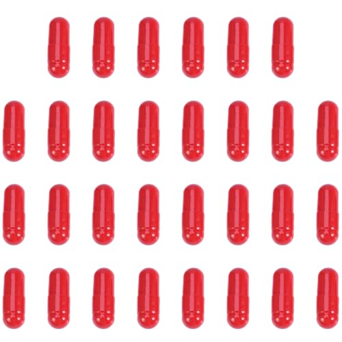 Halloween Kunstblut,Gefälschte Blutkapseln,Gelatine Blutkapseln mit Kunstblutpuder,Künstlicher Gefälschter Blutfilm Halloween Make-up Geronnenes Blut Gel Kostüm Cosplay Prop Party Trick Zubehör,30pc von Mikiuly
