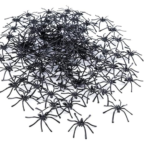 Halloween-Spinne, 100 Stück Halloween Spinne Deko, Realistische Plastikspinnen, Kunststoff Spinnen Dekoration, Halloween StreichSpinne Spielzeug für Halloween Party Narrentag Themenparty Halloween-Spinne, 100 Stück Halloween Spinne Deko, Realistische Plastikspinnen, Kunststoff Spinnen Dekoration, Halloween StreichSpinne Spielzeug für Halloween Party Narrentag Themenparty von Mikiuly