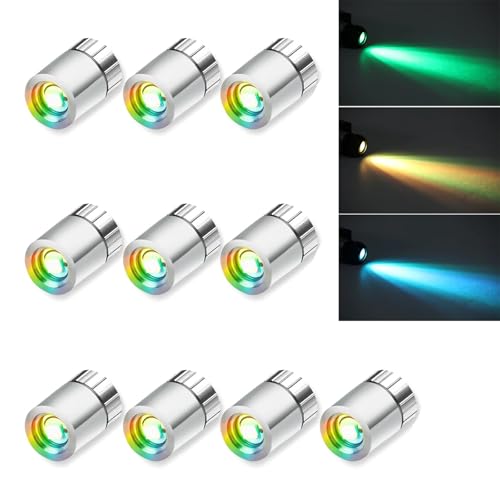 LED Minilichter, Micro LED Licht, Mini LED Lichter für Puppenhaus Silberner Kunststoff Batterie Inklusive Mini-Elektrolichter für Partydekoration Basteln Puppenhauszubehör, 10 stück von Mikiuly