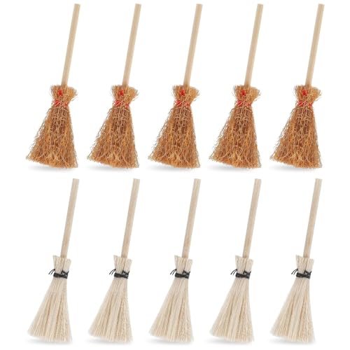 Mini Stroh Besen Handwerk Zubehör,Mini Besen Rot Seil Zauberbesen,Puppenhaus Besen Miniatur Möbel,Miniatur Dekorative Zubehörbehänge Dekorationen,Mini Strohbesen Handwerk,Halloween Deko,10pcs Mini Stroh Besen Handwerk Zubehör,Mini Besen Rot Seil Zauberbesen,Puppenhaus Besen Miniatur Möbel,Miniatur Dekorative Zubehörbehänge Dekorationen,Mini Strohbesen Handwerk,Halloween Deko,10pcs von Mikiuly