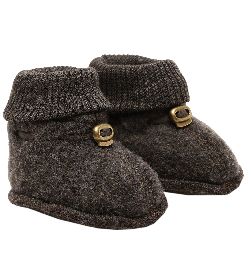 Mikk-Line Krabbelschuhe - Wolle - Noos - Dark Brown Melange - Mikk-Line - 86/92 - Krabbelschuhe Mikk-Line Krabbelschuhe - Wolle - Noos - Dark Brown Melange - Mikk-Line - 86/92 - Krabbelschuhe von Mikk-Line