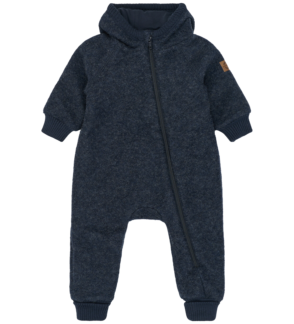Mikk-Line Overall - Wolle/Baumwolle - Blue Nights m. Ohren - Mikk-Line - 2 Jahre (92) - Overalls von Mikk-Line