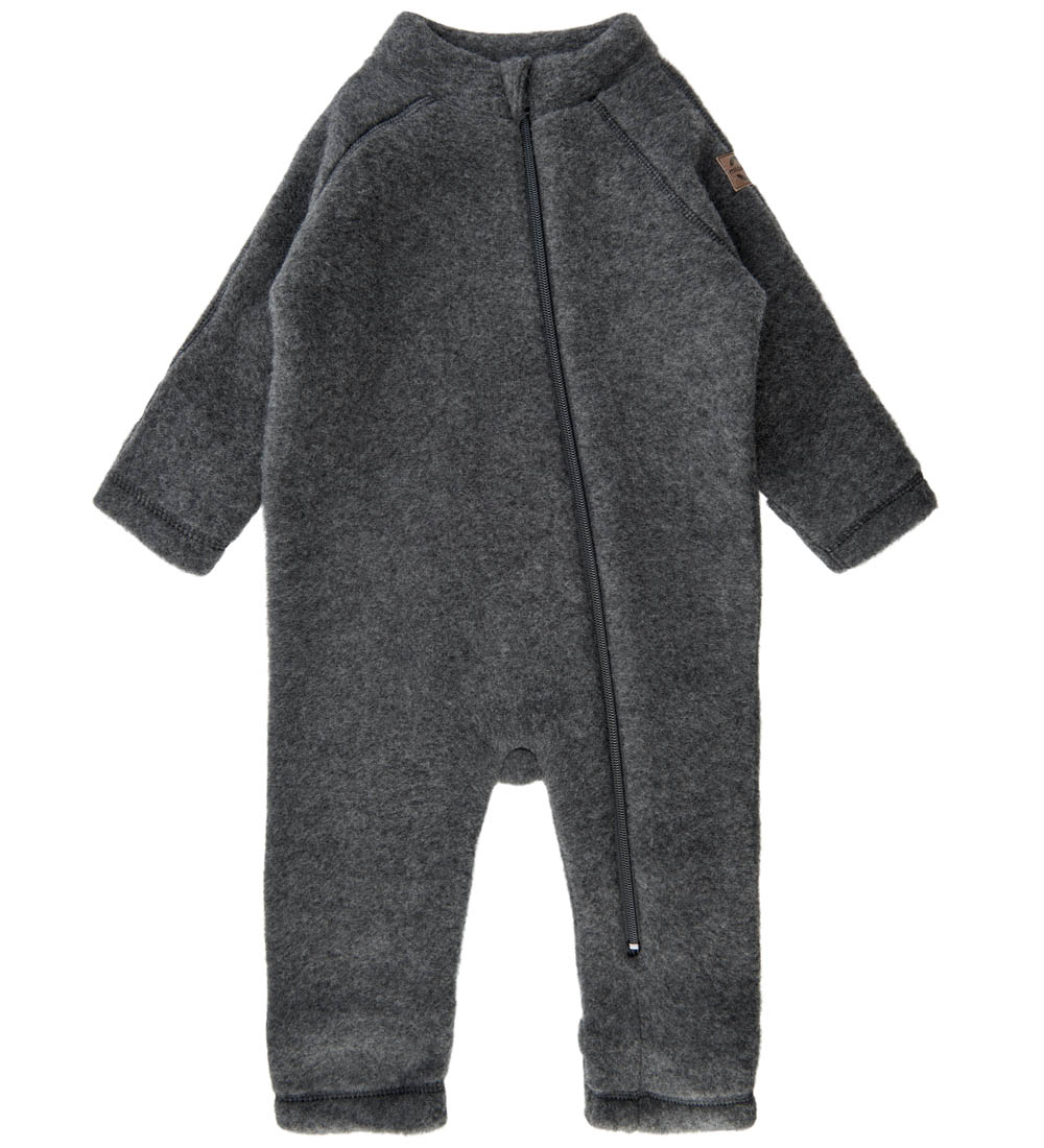 Mikk-Line Overall - Wolle - Anthrazitgrau-Meliert - Mikk-Line - 86 - Overalls von Mikk-Line