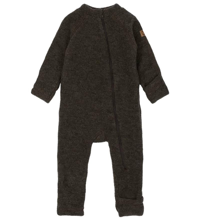 Mikk-Line Overall - Wolle - Noos - Dark Brown Melange - Mikk-Line - 4 Jahre (104) - Overalls von Mikk-Line