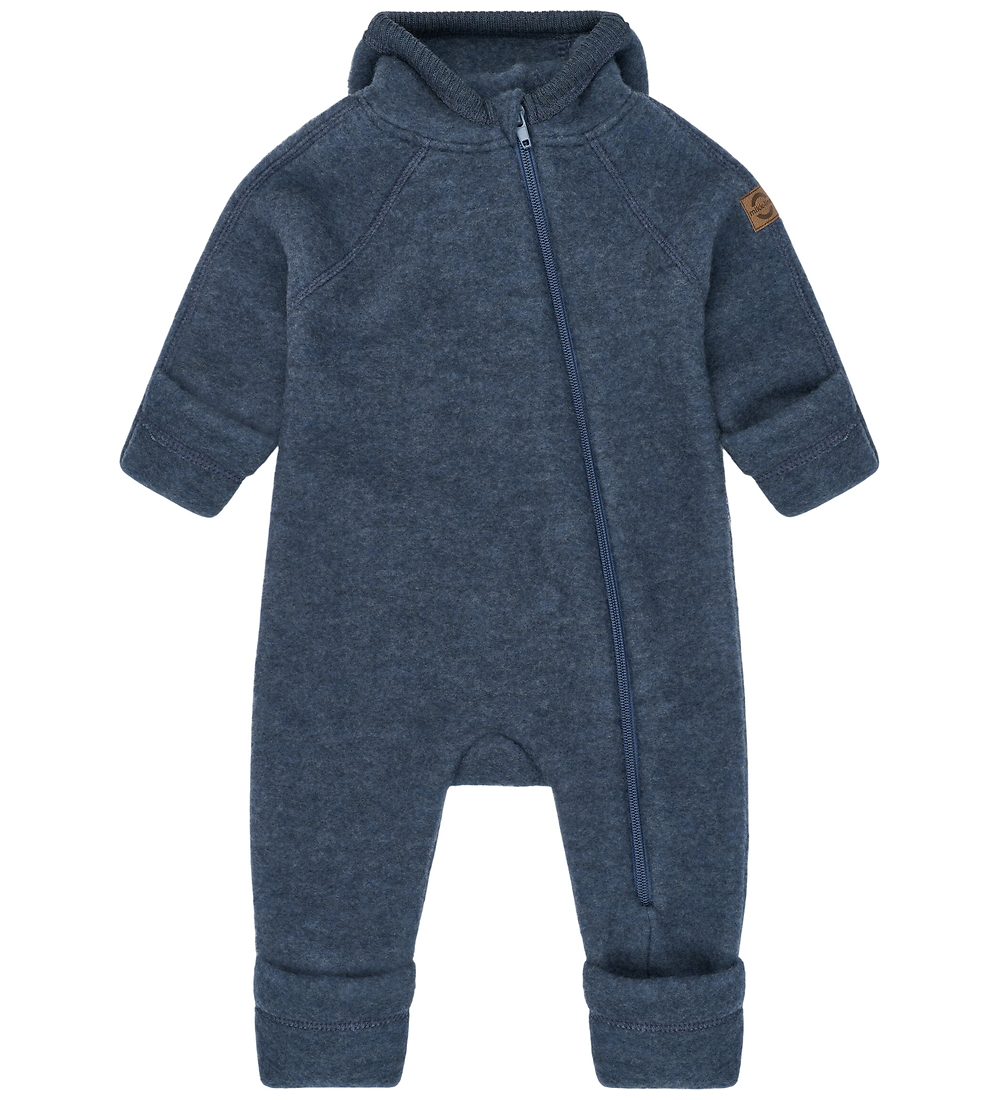Mikk-Line Overall m. Kapuze - Wolle - Blue Melange - Mikk-Line - 3 Jahre (98) - Overalls von Mikk-Line