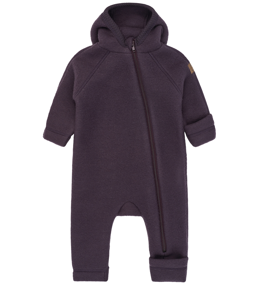 Mikk-Line Overall m. Kapuze - Wolle - Plum Perfekt - Mikk-Line - 1 Jahr (80) - Overalls von Mikk-Line