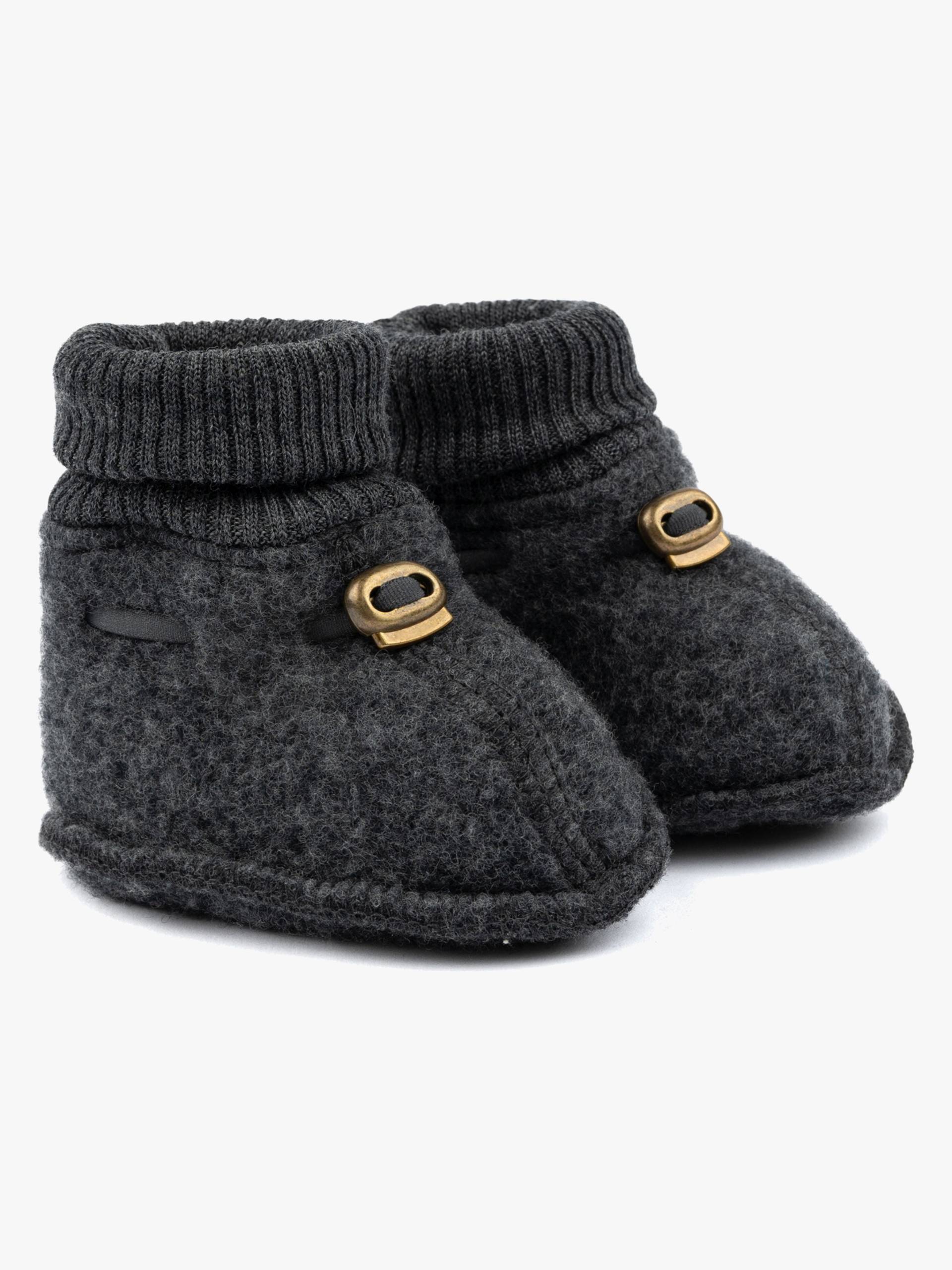 Mikk-Line Überziehschuhe Merinowolle, Anthracite Melange, 74-80 von Mikk-Line