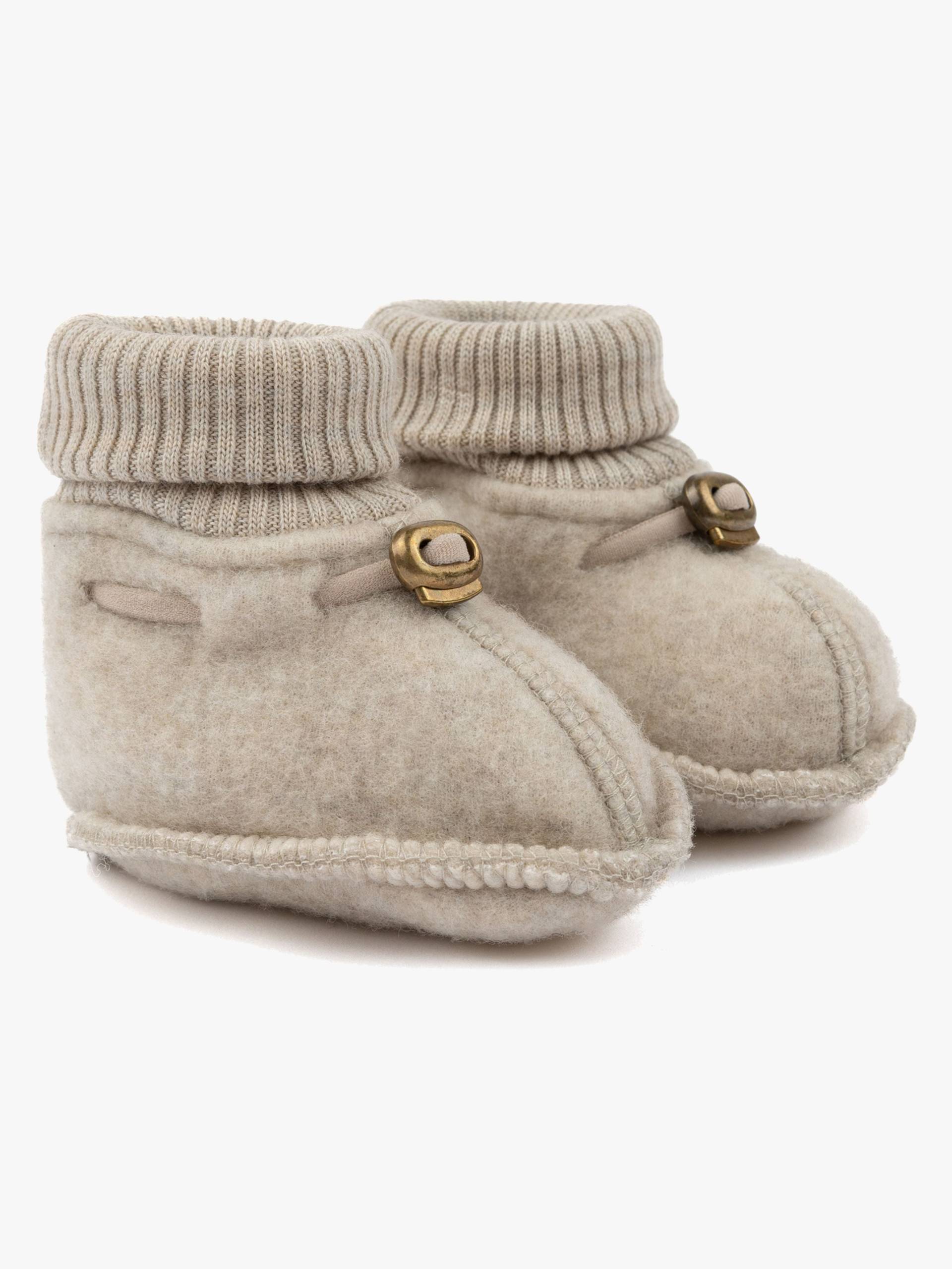 Mikk-Line Überziehschuhe Merinowolle, Melange Offwhite, 74-80 von Mikk-Line