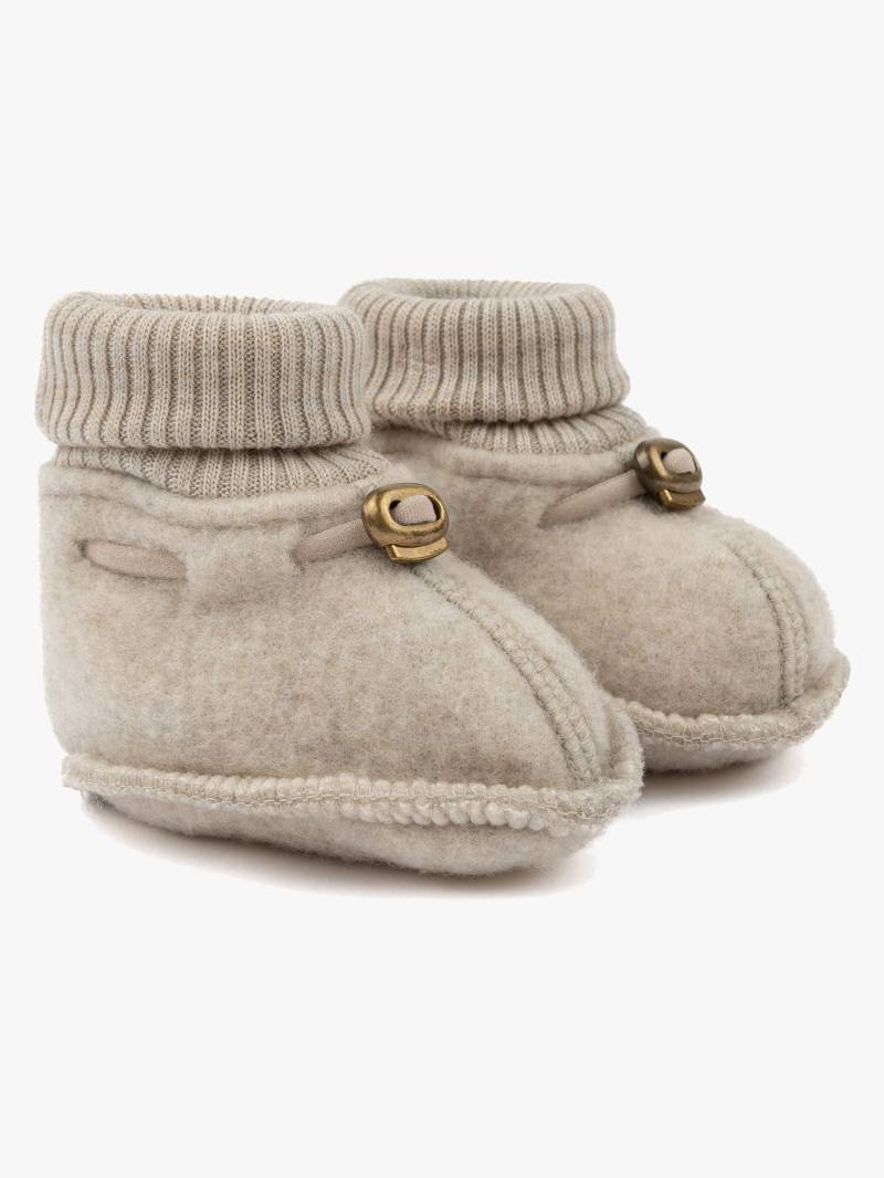 Mikk-Line Überziehschuhe Merinowolle, Melange Offwhite, 74-80 von Mikk-Line