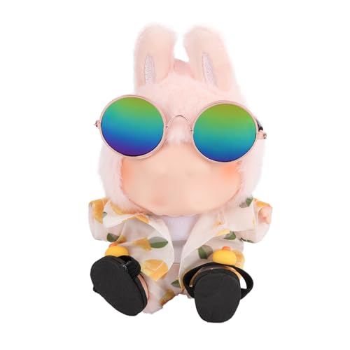 Puppenkleidung, Süßes Plüschspielzeug-Ankleide-Outfit Stilvolles Plüschkleidungszubehör für 17cm Große Puppen (Sommer-Zitronen-Stil) von Mikovivi