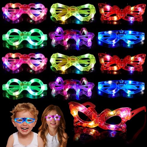 Mikulala 12 Stück Led Brille Neon Partybrille Festival Leuchtbrille Rave Leuchtbrillen für Party Geburtstag Deko Kindergeschenk für Kinder Erwachsene Mikulala 12 Stück Led Brille Neon Partybrille Festival Leuchtbrille Rave Leuchtbrillen für Party Geburtstag Deko Kindergeschenk für Kinder Erwachsene von Mikulala