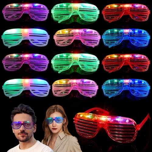 Mikulala 12 Stück Led Brille Neon Partybrille Festival Leuchtbrille Rave Shutter Shades Brille Kostüm Party Zubehör Kindergeschenk für Kinder Erwachsene Mikulala 12 Stück Led Brille Neon Partybrille Festival Leuchtbrille Rave Shutter Shades Brille Kostüm Party Zubehör Kindergeschenk für Kinder Erwachsene von Mikulala