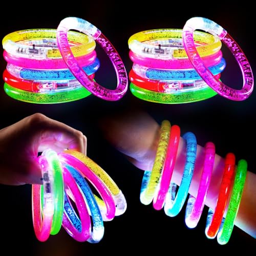 Mikulala 24 Stück Leuchtarmbänder Leuchtarmband Kinder Erwachsene Blinkende Armbänder Bund LED Armband Leuchtspielzeug für Geburtstagsparty Graduierung Weihnachten Party Zubehör Mikulala 24 Stück Leuchtarmbänder Leuchtarmband Kinder Erwachsene Blinkende Armbänder Bund LED Armband Leuchtspielzeug für Geburtstagsparty Graduierung Weihnachten Party Zubehör von Mikulala