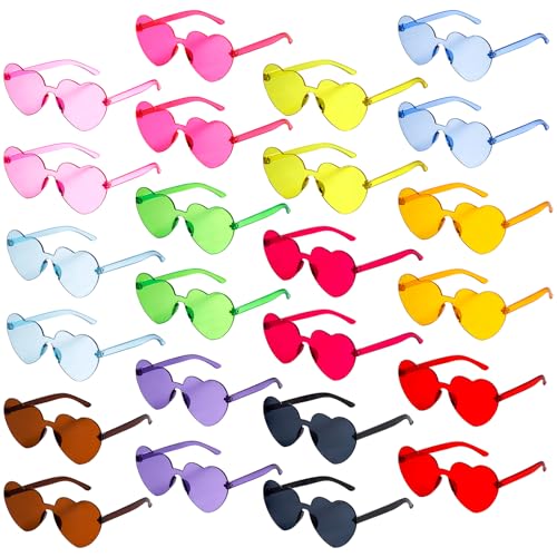 Mikulala 24er Party Brille Bunte Herz Sonnenbrille für Kinder Festival Bunte Kinder Sonnenbrille mit Herz Party Sonnenbrille Geschenke für Geburtstag Mikulala 24er Party Brille Bunte Herz Sonnenbrille für Kinder Festival Bunte Kinder Sonnenbrille mit Herz Party Sonnenbrille Geschenke für Geburtstag von Mikulala