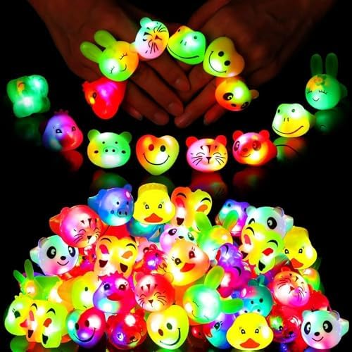 Mikulala 36 Stück LED leuchtende Ringe für Kinder, Graduation Party leuchtende Ringe für Jungen Mädchen, leuchtende Spielzeuge, Partyzubehör als Geschenke Klassenzimmer Preise mit niedlichen Tieren Mikulala 36 Stück LED leuchtende Ringe für Kinder, Graduation Party leuchtende Ringe für Jungen Mädchen, leuchtende Spielzeuge, Partyzubehör als Geschenke Klassenzimmer Preise mit niedlichen Tieren von Mikulala