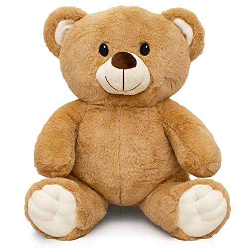 Milaboo® kuschelweicher Teddybär groß 35 cm I Kuscheltier Baby in beige inkl. Postkarte I Liebevoll designter Kuschelbär zum Verlieben I super weiches Plüschtier zum Verschenken (35 cm) von Milaboo