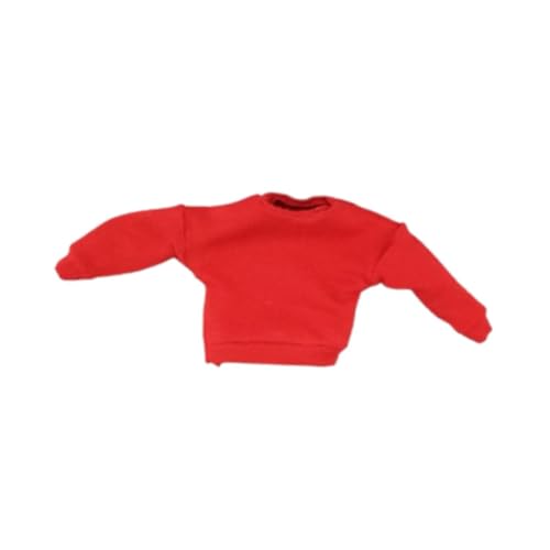 Milageto 1/12 Actionfigur Pullover Puppenkleidung Puppenzubehör für kleine Mode Mädchen Kostüme für 6 Zoll Figur Körper verkleiden, Rot von Milageto