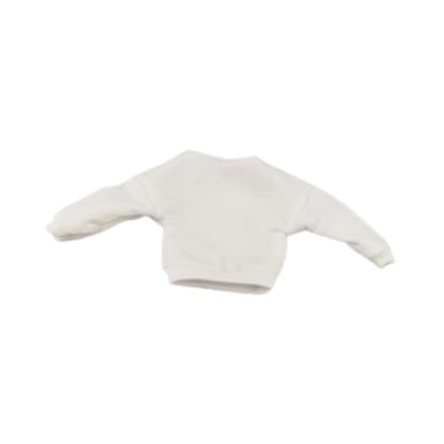 Milageto 1/12 Actionfigur Pullover Puppenkleidung Puppenzubehör für kleine Mode Mädchen Kostüme für 6 Zoll Figur Körper verkleiden, Weiß von Milageto