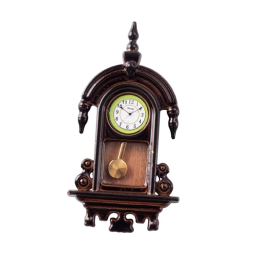 Milageto 1/12 Puppenhaus Miniaturmodell Roman Uhr Vintage Wall Clock DIY ACCS Dull Accessoires Dekoration für Rollenspiele DIY -Modell, Kirchturm von Milageto