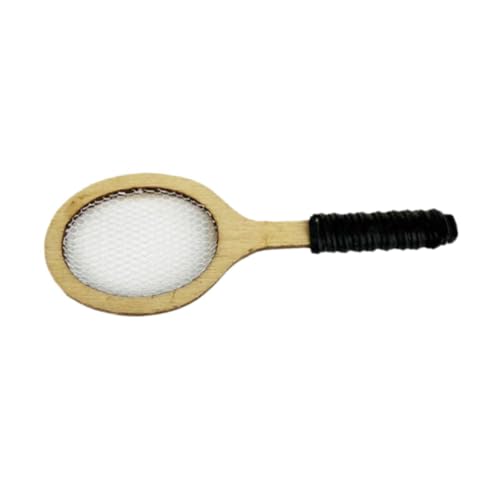 Milageto 1/12 Skala Tennisschläger handgefertigtes Mini -Modell Sportausrüstung Funny Mini House Tool Simulation Zubehör Spielzeug Ornamente von Milageto