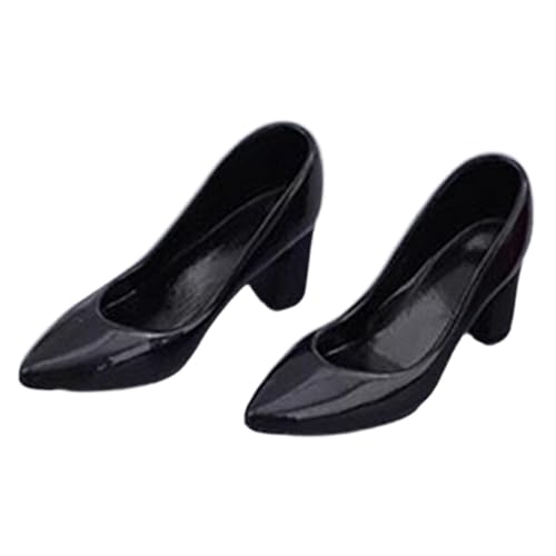 Milageto 1/6 BJD -Puppenschuhe, High Heeled -Schuhe, Mode, BJD -Puppenzubehör handgefertigt High Heels Model Mini für 12 Zoll Figur Körper, Schwarz Milageto 1/6 BJD -Puppenschuhe, High Heeled -Schuhe, Mode, BJD -Puppenzubehör handgefertigt High Heels Model Mini für 12 Zoll Figur Körper, Schwarz von Milageto