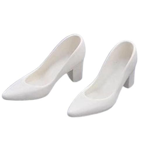 Milageto 1/6 BJD -Puppenschuhe, High Heeled -Schuhe, Mode, BJD -Puppenzubehör handgefertigt High Heels Model Mini für 12 Zoll Figur Körper, Weiß Milageto 1/6 BJD -Puppenschuhe, High Heeled -Schuhe, Mode, BJD -Puppenzubehör handgefertigt High Heels Model Mini für 12 Zoll Figur Körper, Weiß von Milageto