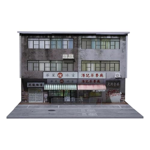 Milageto 1/64 Diorama-Gebäude, Straßenszene aus Hongkong mit dekorativer LED-Simulation, Miniaturszene für Sammlerstücke, Desktop-, Style A Milageto 1/64 Diorama-Gebäude, Straßenszene aus Hongkong mit dekorativer LED-Simulation, Miniaturszene für Sammlerstücke, Desktop-, Style A von Milageto