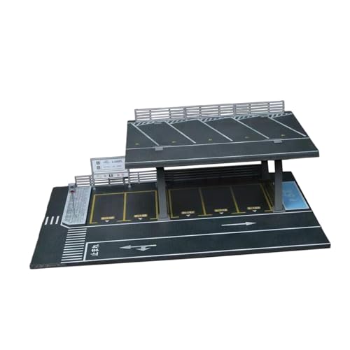 Milageto 1/64 Druckguss-Modellauto-Display, Parkplatz, Druckguss-Spielzeugauto-Aufbewahrung für Sammler, Desktop-, Fahrzeugmodell-Displayständer, Style A von Milageto