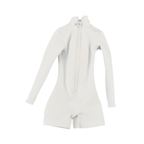 Milageto 1: 6 -Skala -Aktionsfiguren Jumpsuit, BJD -Puppenbekleidung, weibliche Figur Kleidung Kostüm, Weiß von Milageto