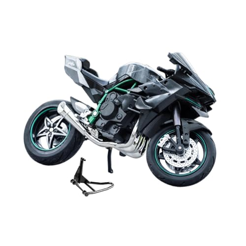 Milageto 1:10 Motorradmodell mit Ton und Licht, Schreibtischdekoration, sammelbares kreatives Motorradspielzeug realistisch für Jungen Mädchen, Grau von Milageto