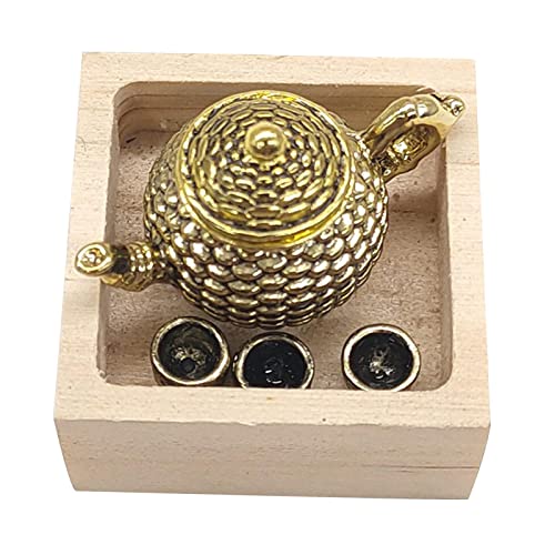 Milageto 1:12 Puppenhaus Mini Tee Set Simulierte Lebensechte Möbel Spielzeug Mini Teekanne Teetassen Set für Puppenhaus Zubehör Spielhaus Heimdekoration, Gelb Milageto 1:12 Puppenhaus Mini Tee Set Simulierte Lebensechte Möbel Spielzeug Mini Teekanne Teetassen Set für Puppenhaus Zubehör Spielhaus Heimdekoration, Gelb von Milageto
