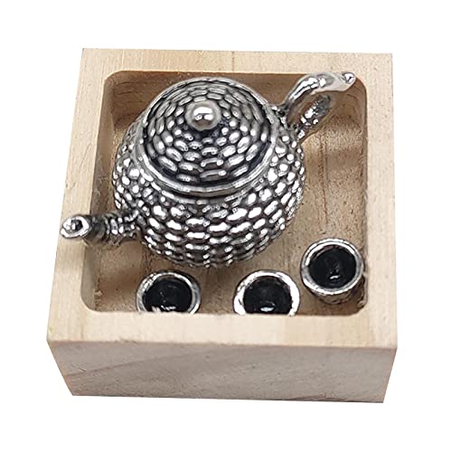 Milageto 1:12 Puppenhaus Mini Tee Set Simulierte Lebensechte Möbel Spielzeug Mini Teekanne Teetassen Set für Puppenhaus Zubehör Spielhaus Heimdekoration, Weiß Milageto 1:12 Puppenhaus Mini Tee Set Simulierte Lebensechte Möbel Spielzeug Mini Teekanne Teetassen Set für Puppenhaus Zubehör Spielhaus Heimdekoration, Weiß von Milageto