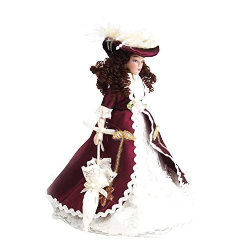 Milageto 1:12 Puppenhaus Miniatur Porzellan Puppen - Elegante Damenkollektion, wie Bilder Zeigen, 15cm von Milageto