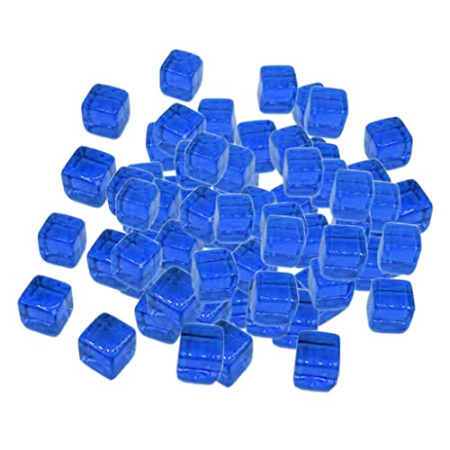 Milageto 10 Mm Blanko Mehrfarbige Acrylwürfel Mathe Lehrmittel D6 S Set für Brettspiele Heimwerken/Büro 100 Stück Packung, Blau von Milageto