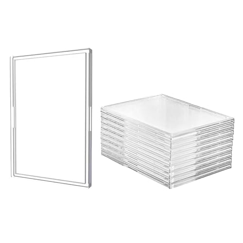 Milageto 10 Stück Acryl-Kartenhüllen, Kartenschutzhülle, transparent, für Baseballkarten, 2,72 Zoll x 3,74 Zoll, Kartenhalter aus dickem Material Milageto 10 Stück Acryl-Kartenhüllen, Kartenschutzhülle, transparent, für Baseballkarten, 2,72 Zoll x 3,74 Zoll, Kartenhalter aus dickem Material von Milageto