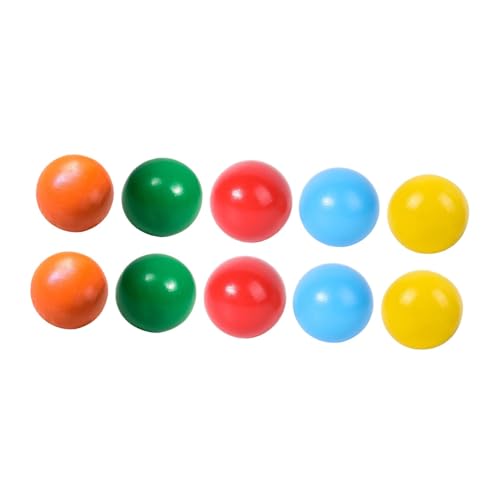 Milageto 10 Stück Regenbogen-Holzkugeln, Farbsortierung, farbige pädagogische Lernmaterialien, Farberkennung für Jungen, Mädchen, Style B Milageto 10 Stück Regenbogen-Holzkugeln, Farbsortierung, farbige pädagogische Lernmaterialien, Farberkennung für Jungen, Mädchen, Style B von Milageto
