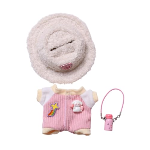 Milageto 15 17 cm Plüschpuppenkleidung mit Wasserkocher, süße Puppenkleidung, Rosa mit Hut Milageto 15 17 cm Plüschpuppenkleidung mit Wasserkocher, süße Puppenkleidung, Rosa mit Hut von Milageto