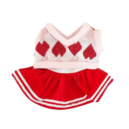 Milageto 2 Stück 20 cm Puppenkleidung, süßer Puppenkleidungsanzug, entzückendes weiches Puppen-JK-Kleid und Weste für Mädchenpuppen, Spielzeug, Alter 5–7, 8–10, Pink Rot Milageto 2 Stück 20 cm Puppenkleidung, süßer Puppenkleidungsanzug, entzückendes weiches Puppen-JK-Kleid und Weste für Mädchenpuppen, Spielzeug, Alter 5–7, 8–10, Pink Rot von Milageto