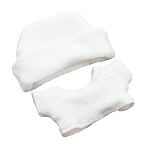 Milageto 2 x Kleidung für 17/15 cm Puppen, Hut und T-Shirt-Zubehör, modische abnehmbare Kostüme, Outfits für 15 cm/17 cm große Puppen, Weiß Milageto 2 x Kleidung für 17/15 cm Puppen, Hut und T-Shirt-Zubehör, modische abnehmbare Kostüme, Outfits für 15 cm/17 cm große Puppen, Weiß von Milageto