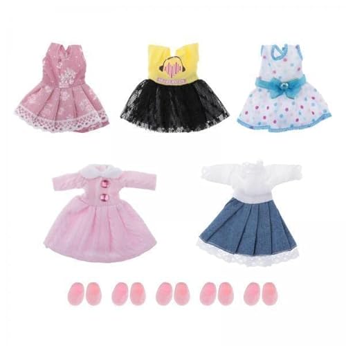Milageto 2X 5er Pack Puppenkleidung für 16 cm große Puppen, aus hochwertigem Stoff Milageto 2X 5er Pack Puppenkleidung für 16 cm große Puppen, aus hochwertigem Stoff von Milageto