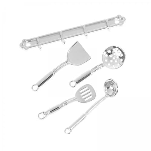 Milageto 2X Simulationsset mit 5 Stück Im Maßstab 1:12 Puppenhaus Kochgeschirr Werkzeuge Modell Zubehör von Milageto
