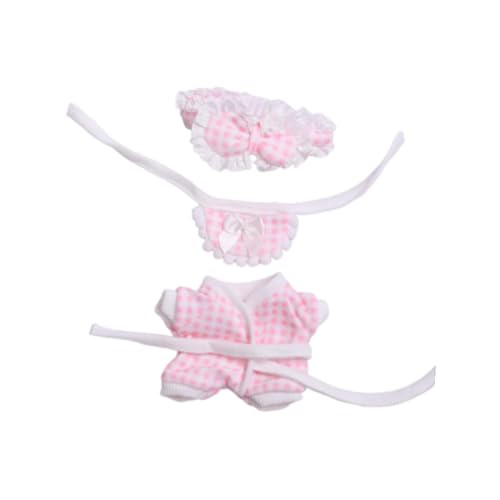 Milageto 3-teiliger Schlafanzug für Modepuppen und Lätzchen-Stirnband, Miniatur-Kleidungszubehör-Outfits für 17-cm-Mädchenpuppen, Thanksgiving-Geschenke, Rosa Milageto 3-teiliger Schlafanzug für Modepuppen und Lätzchen-Stirnband, Miniatur-Kleidungszubehör-Outfits für 17-cm-Mädchenpuppen, Thanksgiving-Geschenke, Rosa von Milageto