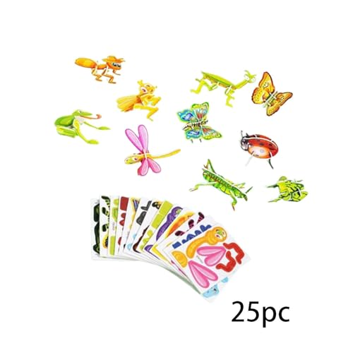 Milageto 3D-Cartoon-Puzzles, pädagogisch wertvoll, für Jungen und Mädchen, Glatte Oberfläche, einzigartige Geschenke, Motorik-Spielzeug, Montessori-Spielzeug, Insekt von Milageto