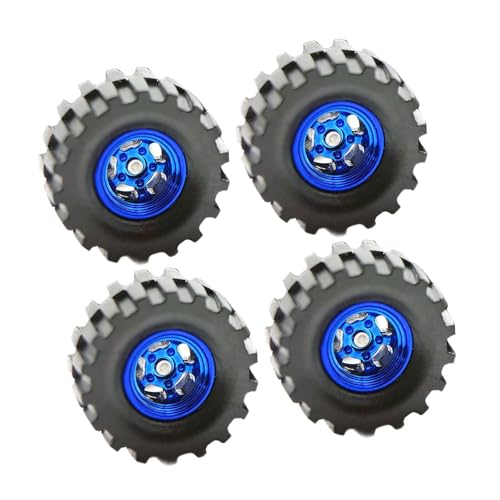 Milageto 4 Teile Gummireifen für 1:64 Modellautos, einfach zu montieren, Blau Milageto 4 Teile Gummireifen für 1:64 Modellautos, einfach zu montieren, Blau von Milageto