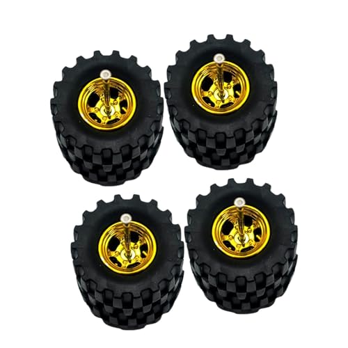 Milageto 4 Teile Gummireifen für 1:64 Modellautos, einfach zu montieren, Gelb Milageto 4 Teile Gummireifen für 1:64 Modellautos, einfach zu montieren, Gelb von Milageto