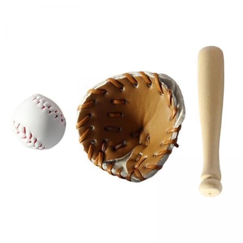 Milageto 5X Simulation Baseball Set Baseballschläger Puppenhaus Dekorations von Milageto