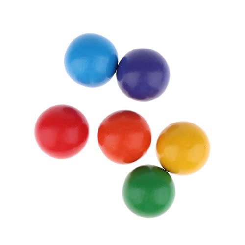 Milageto 6 X Holzkugeln Regenbogen, Regenbogenkugeln, Kinder Pädagogisches Lernspielzeug von Milageto